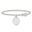 Sterling Silver Engraveable Heart 7in Bracelet - Larson Jewelers