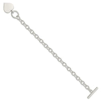 Sterling Silver Engraveable Heart Bracelet - Larson Jewelers