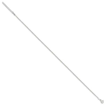 Sterling Silver 1.5mm Rolo 9in Plus 1in ext. Chain Anklet - Larson Jewelers