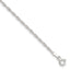 Sterling Silver 1.8mm Singapore 10in Plus 1in ext. Chain Anklet