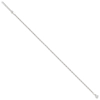 Sterling Silver 9 in Singapore Plus 1in ext. Chain Anklet
