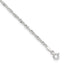 Sterling Silver 2mm Singapore 9in Plus 1in ext. Chain Anklet