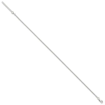 Sterling Silver 1.5mm Round Snake Chain 9in Plus 1in ext. Anklet - Larson Jewelers