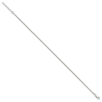 Sterling Silver 1.5mm Round Snake Chain 9in Plus 1in ext. Anklet - Larson Jewelers