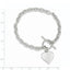Sterling Silver Engraveable Heart Toggle Bracelet - Larson Jewelers