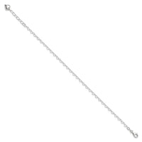Sterling Silver Polished Puffed Heart 9in Plus 1in ext. Anklet - Larson Jewelers