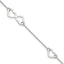 Sterling Silver Polished Heart 9in Plus 1in ext. Anklet - Larson Jewelers