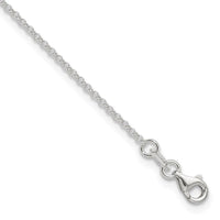 Sterling Silver Polished Rolo Chain with 1in ext. Anklet