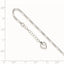 Sterling Silver Polished Heart 9in Plus 1in Ext. Anklet - Larson Jewelers