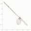 Sterling Silver Polished Bead and Heart 9in Plus 1in Ext. Anklet - Larson Jewelers