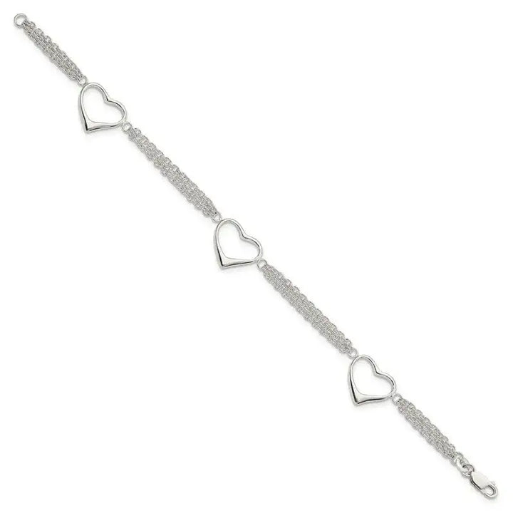 Sterling Silver Heart Bracelet - Larson Jewelers