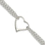 Sterling Silver Polished Multi Strand Heart Bracelet - Larson Jewelers