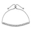 Bracelet tennis réglable en argent sterling rhodié et zircones cubiques polies