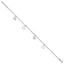 Sterling Silver Rhodium-plated Cut out Hearts 9in Plus 1in ext Anklet - Larson Jewelers
