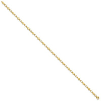 Sterling Silver Gold-tone 10 inch Heart and Cross Anklet - Larson Jewelers