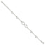 Sterling Silver Rhodium-plated CZ Infinity/Hearts 7in w/1in ext Bracelet - Larson Jewelers