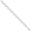 Sterling Silver 8inch Polished Fancy Large Heart Link Bracelet - Larson Jewelers
