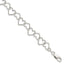 Sterling Silver 8inch Polished Fancy Large Heart Link Bracelet - Larson Jewelers