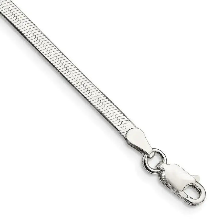 Sterling Silver 3mm Magic Herringbone Chain Bracelet - Larson Jewelers