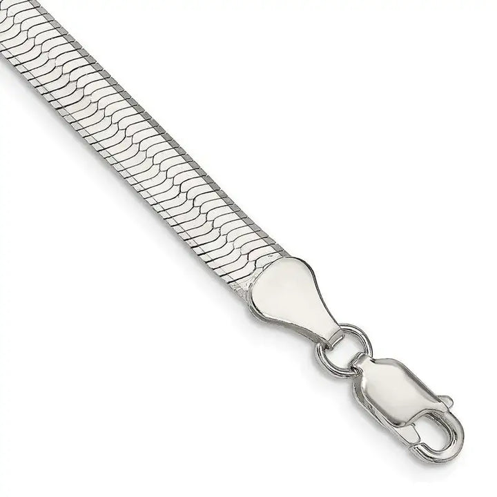 Sterling Silver 5.25mm Magic Herringbone Chain Bracelet - Larson Jewelers
