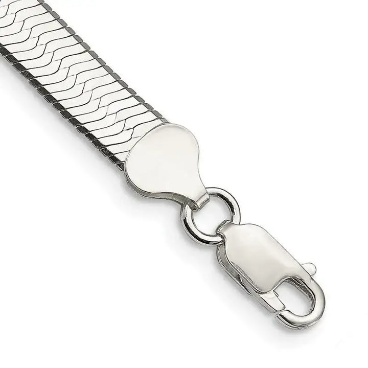 Sterling Silver 7mm Magic Herringbone Chain Bracelet - Larson Jewelers