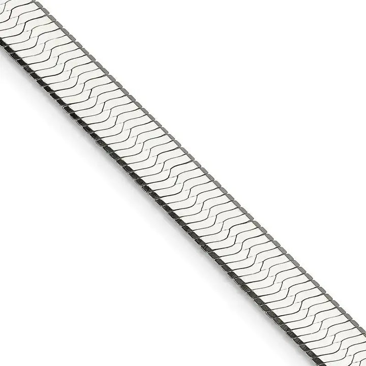 Sterling Silver 7mm Magic Herringbone Chain Necklace - Larson Jewelers