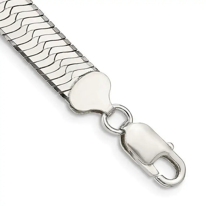 Sterling Silver 8.75mm Magic Herringbone Chain Bracelet - Larson Jewelers