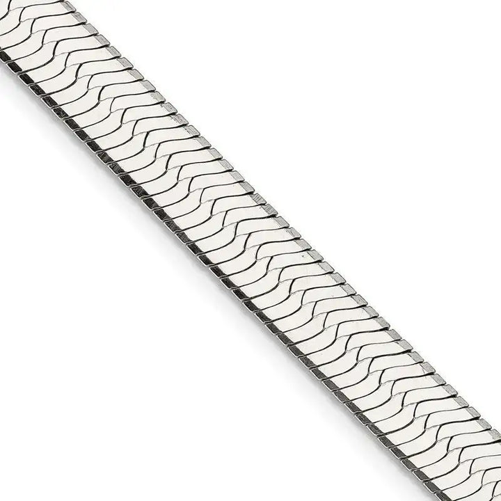 Sterling Silver 8.75mm Magic Herringbone Chain Necklace - Larson Jewelers