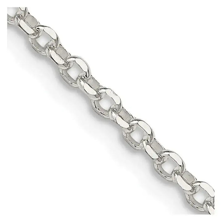Sterling Silver 2.5mm Diamond-cut Cable Chain Necklace w/2in ext. - Larson Jewelers