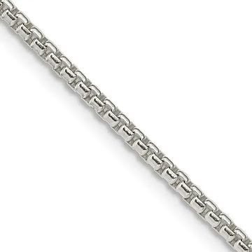 Sterling Silver 2mm Round Box Chain Necklace - Larson Jewelers
