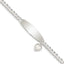 Sterling Silver w/Heart Charm ID Bracelet - Larson Jewelers