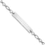Sterling Silver Rhodium-plated 7.5 inch Hearts ID Bracelet - Larson Jewelers