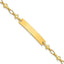 Sterling Silver Gold-tone 6.25 inch Cross Children's ID Bracelet