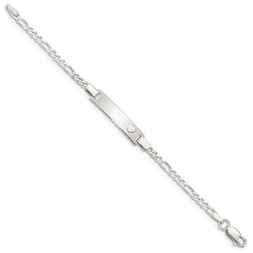 Sterling Silver Baby ID with Heart Bracelet - Larson Jewelers