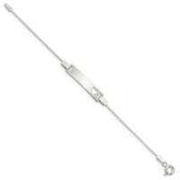 Sterling Silver Baby ID with Cut-out Heart Bracelet - Larson Jewelers