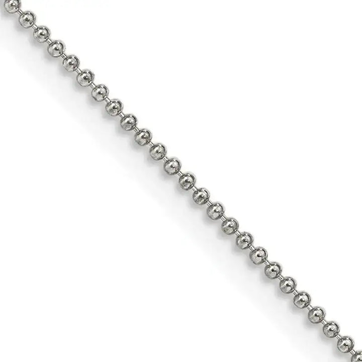 Sterling Silver 1mm Beaded Chain Necklace - Larson Jewelers