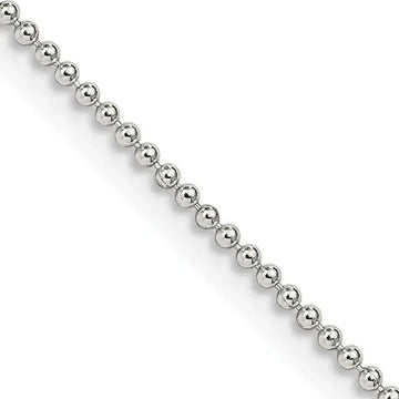 Sterling Silver 1.25mm Beaded Chain Necklace - Larson Jewelers