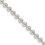 Sterling Silver 3mm Beaded Chain Necklace