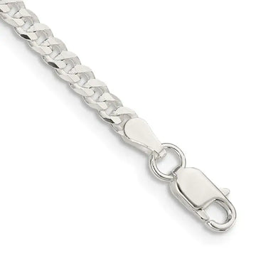 Sterling Silver 3.15mm Flat Curb Chain Bracelet - Larson Jewelers