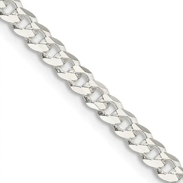 Sterling Silver 3.8mm Flat Curb Chain Necklace - Larson Jewelers