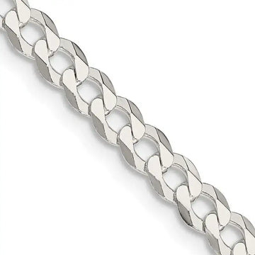 Sterling Silver 4.5mm Flat Curb Chain Necklace - Larson Jewelers