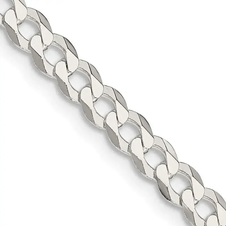 Sterling Silver 4.5mm Flat Curb Chain Necklace - Larson Jewelers
