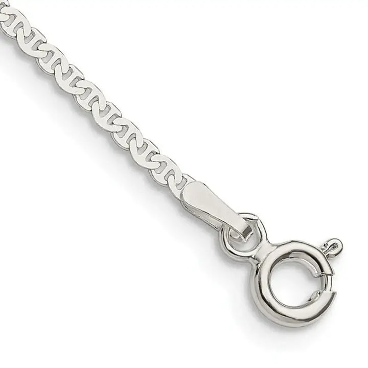 Sterling Silver 1.85mm Flat Anchor Chain Bracelet - Larson Jewelers
