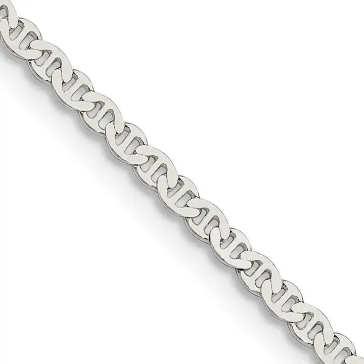 Sterling Silver 2.25mm Flat Anchor Chain Necklace - Larson Jewelers