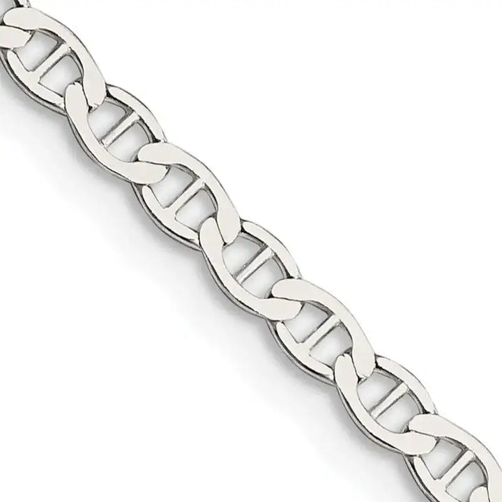 Sterling Silver 3.1mm Flat Anchor Chain Necklace - Larson Jewelers
