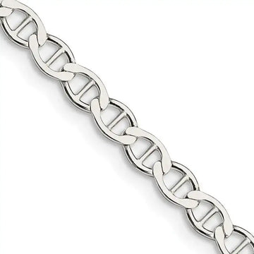 Sterling Silver 4mm Flat Anchor Chain Necklace - Larson Jewelers