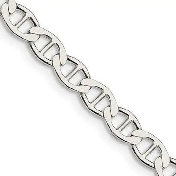 Sterling Silver 4.75mm Flat Anchor Chain Necklace - Larson Jewelers