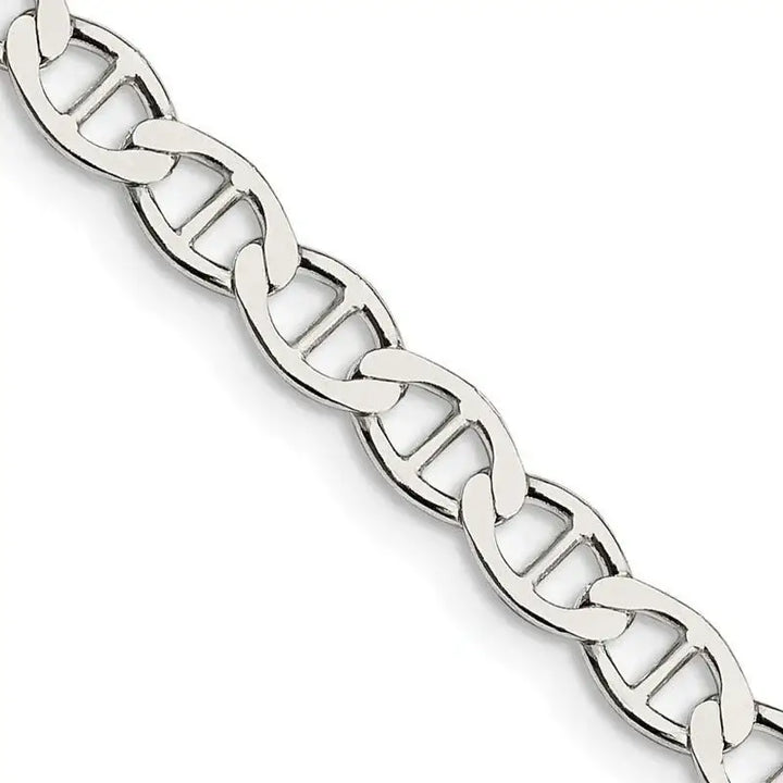 Sterling Silver 4.75mm Flat Anchor Chain Necklace - Larson Jewelers