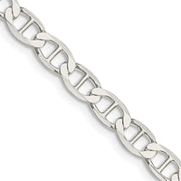 Collier chaîne d'ancre plate en argent sterling de 5,7 mm