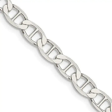 Sterling Silver 5.7mm Flat Anchor Chain Necklace - Larson Jewelers